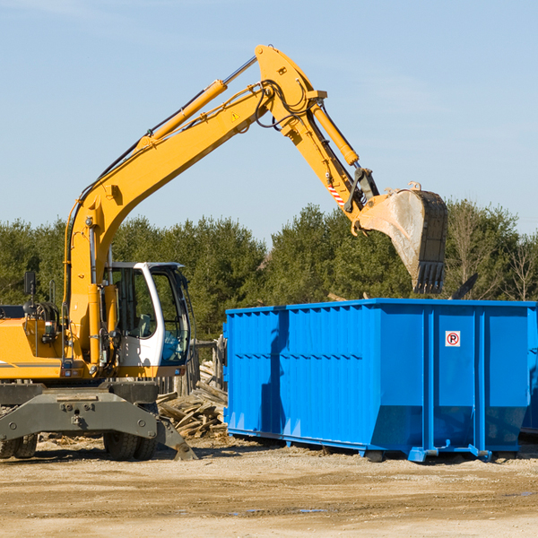 are there any restrictions on where a residential dumpster can be placed in Calhoun Falls